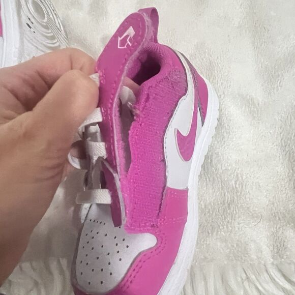 Nike Air Jordan 1 Low ALT Fire Pink White TD Sneaker Shoes Size 8C FN7398-600 - Picture 9 of 9